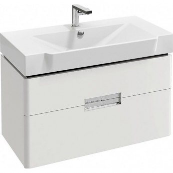 Раковина-столешница JACOB DELAFON REVE E4803-00 80x41 с тумбой белый лак Раковина-столешница JACOB DELAFON REVE E4803-00 80x41 с тумбой белый лак